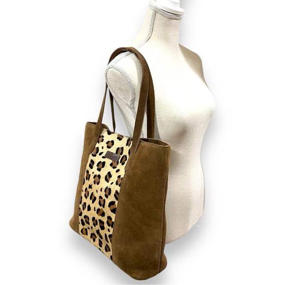 Jane Marie Bags Jane Marie Jungle Tote Bag Suede Leopard Print Pony Hair Poshmark